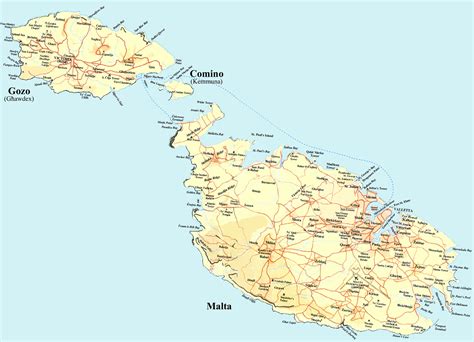 detailed maps of malta.